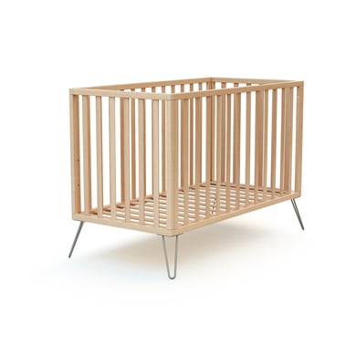 JURABABY Babybett Only 60 x 120 cm Scandicraft Buche Stahl von JURABABY