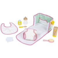 Windel- Und Wickelset für Puppen - 8-teiliges Pflegeset in Stofftasche von JURATOYS