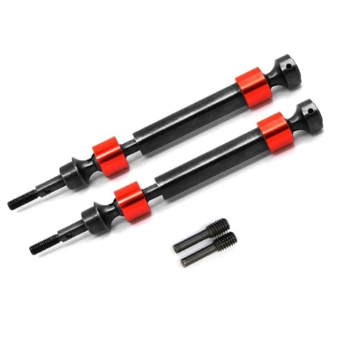 1 Paar Stahl CVD Antriebswelle Achse RC Upgrade Teile für TRAXXAS 1/10 MAXX 4S 89706-4 RC Car (Rot) von JUSHIDE