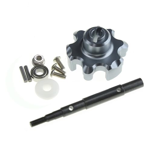 Aluminiumlegierung + Stahl, gerader Schaft, Hauptzahnsitzhülse, RC-Upgrade-Teile für TRAXXAS 1/5 X-MAXX 6S 8S RC Auto (Titan) von JUSHIDE