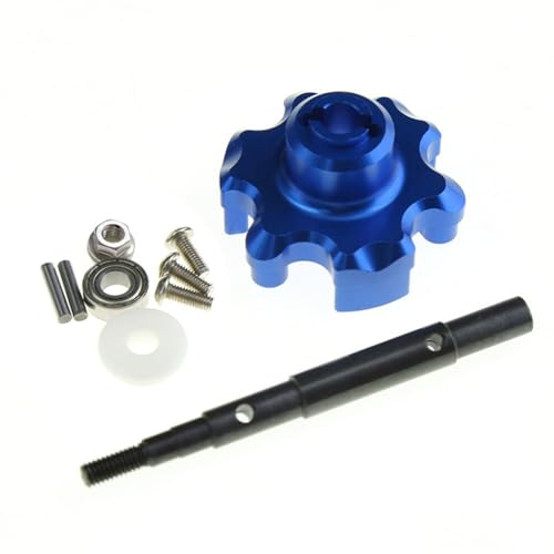 Aluminiumlegierung + Stahl, gerader Schaft, Hauptzahnsitzhülse, RC-Upgrade-Teile für TRAXXAS 1/5 X-MAXX 6S 8S RC Auto (blau) von JUSHIDE