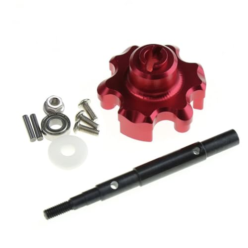 Aluminiumlegierung + Stahl, gerader Schaft, Hauptzahnsitzhülse, RC-Upgrade-Teile für TRAXXAS 1/5 X-MAXX 6S 8S RC Auto (rot) von JUSHIDE