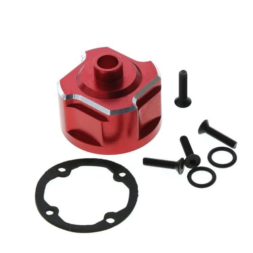 Differentialschale aus Aluminiumlegierung, RC-Upgrade-Teile für Traxxas 1/8 4WD SLEDG RC Auto (rot) von JUSHIDE