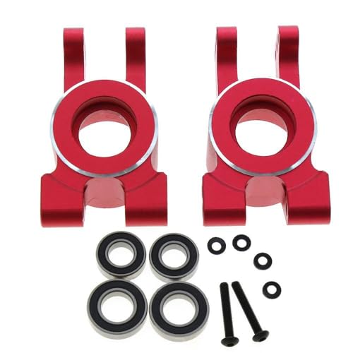 Hinterachssitz aus Aluminiumlegierung mit Kugellager, RC-Upgrade-Teile für Traxxas 1/8 4WD SLEDG RC Auto (rot) von JUSHIDE