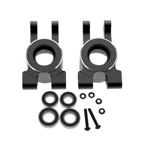 Hinterachssitz aus Aluminiumlegierung mit Kugellager, RC-Upgrade-Teile für Traxxas 1/8 4WD SLEDG RC Auto (schwarz) von JUSHIDE