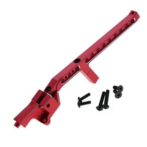 Hintere Chassisstrebe aus Aluminiumlegierung, RC-Upgrade-Teile für Traxxas 1/8 4WD SLEDG RC Auto (rot) von JUSHIDE
