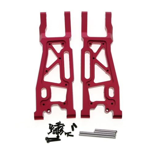 Hintere Querlenker aus Aluminiumlegierung, RC-Upgrade-Teile für Traxxas 1/8 4WD SLEDG RC Auto (rot) von JUSHIDE