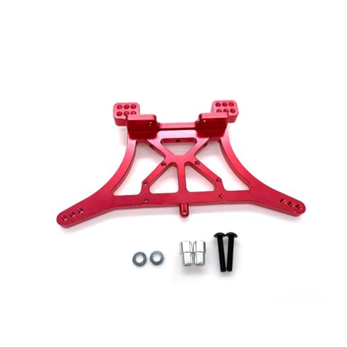 Hinterer Stoßdämpfer aus Aluminiumlegierung für TRAXXAS 1/10 Slash 2WD Stampede Rustler Ford F150 SVT Raptor Bandit RC Auto (rot) von JUSHIDE