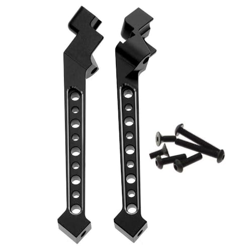 Hinteres Fahrgestell aus Aluminiumlegierung, linke und rechte Strebe, RC-Upgrade-Teile für Traxxas 1/8 4WD SLEDG RC Auto (schwarz) von JUSHIDE