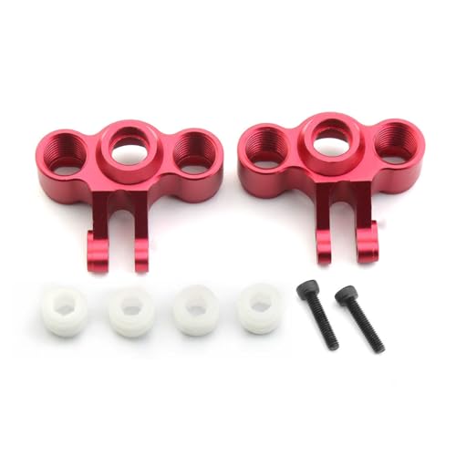 Lenkbecher aus Aluminiumlegierung, RC-Upgrade-Teile für Traxxas 1/16 Revo Slash Summit RC Car (rot) von JUSHIDE