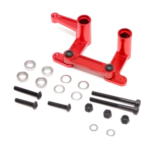 Lenkgruppe aus Aluminiumlegierung #3743 RC Upgrade-Teile für TRAXXAS 1/10 Slash Rustler Ford SVT Raptor Ford F-150 Raptor Bandit 2WD RC Auto (rot) von JUSHIDE