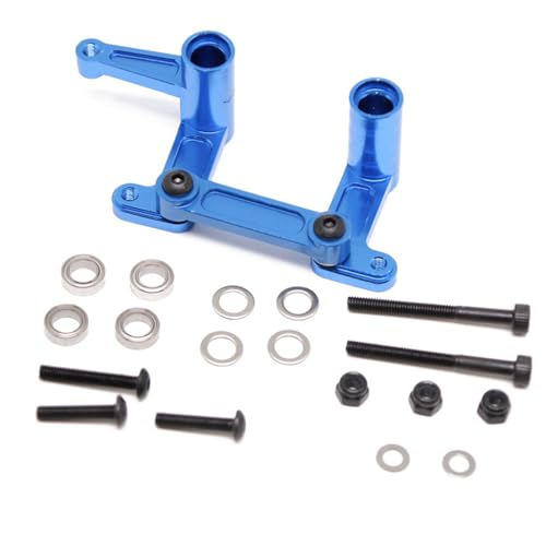 Lenkgruppe aus Aluminiumlegierung #3743 RC Upgrade-Teile für Traxxas 1/10 Slash Rustler Ford SVT Raptor Ford F-150 Raptor Bandit 2WD RC Auto (blau) von JUSHIDE
