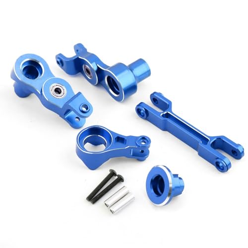 Lenkgruppe aus Aluminiumlegierung für TRAXXAS 1/5 X-MAXX RC Auto (blau) von JUSHIDE