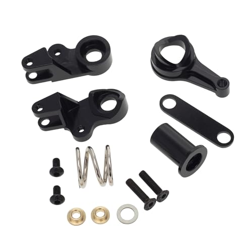 Lenkgruppe aus Aluminiumlegierung für TRAXXAS 1967 C10 Drag Slash RC Auto (schwarz) von JUSHIDE