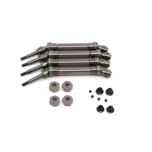 Metall Vorne und Hinten CVD Antriebswelle Achse #6851X #6852X mit Rad Hex Adapter RC Upgrade Teile für TRAXXAS Slash 4x4 RC Car (Titan) von JUSHIDE