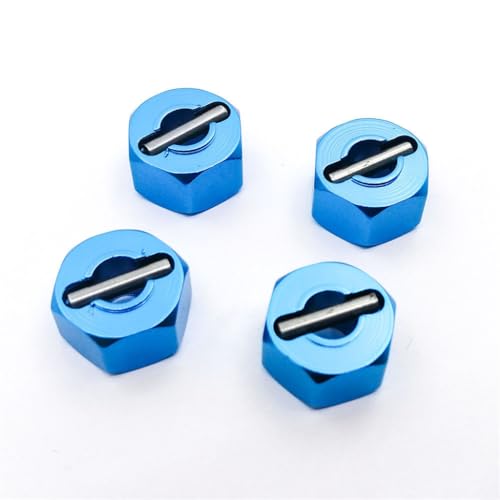 Rad-Sechskant-Adapter aus Aluminiumlegierung, 12 mm, RC-Upgrade-Teile für Traxxas Slash RC Auto, Blau, 4 Stück Rad-Sechskant-Adapter aus Aluminiumlegierung, 12 mm, RC-Upgrade-Teile für Traxxas Slash RC Auto, Blau, 4 Stück von JUSHIDE