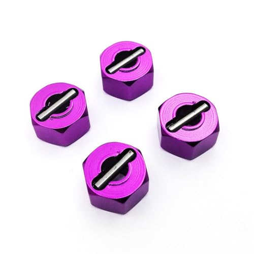Rad-Sechskant-Adapter aus Aluminiumlegierung, 12 mm, RC-Upgrade-Teile für Traxxas Slash RC Auto, Violett, 4 Stück Rad-Sechskant-Adapter aus Aluminiumlegierung, 12 mm, RC-Upgrade-Teile für Traxxas Slash RC Auto, Violett, 4 Stück von JUSHIDE
