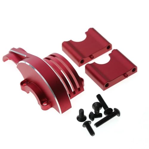 Vorderradgehäuse aus Aluminiumlegierung, RC-Upgrade-Teile für Traxxas 1/8 4WD SLEDG RC Auto (rot) von JUSHIDE