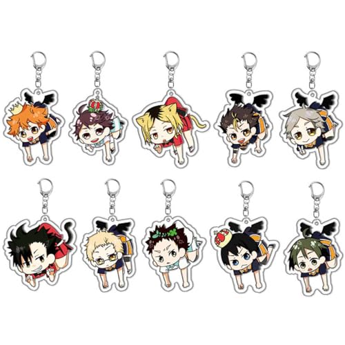 10 Pcs Haikyuus Schlüsselanhänger Anime Haikyuus Figur Cosplay Zubehör Haikyu Acryl Anhänger Set Haikyuus Deko Hinata 10 Pcs Haikyuus Schlüsselanhänger Anime Haikyuus Figur Cosplay Zubehör Haikyu Acryl Anhänger Set Haikyuus Deko Hinata von JUSONGKWCP