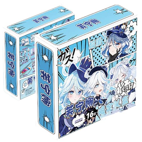 16 Gen Shin Furina Merch Geschenk Box | Furina Figur Stand, Anhänger, Aufkleber, Poster, Armbänder, Abzeichen, Badge | Gen Shin Impact Furina Kollektionen Für Fans von JUSONGKWCP