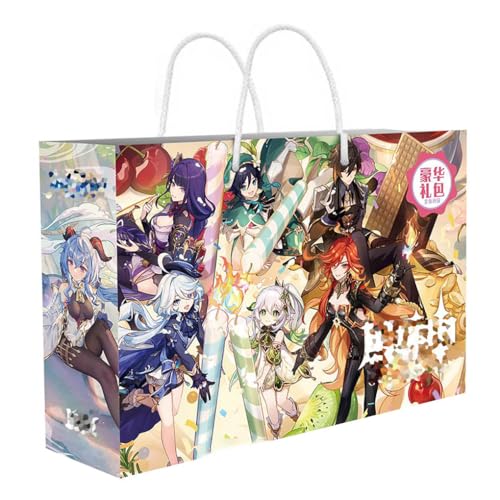16 Gen Shin Lucky Bag Deko | Spiel Figur Acryl Stand, Aufkleber, Karten, Armband, Poster, Abzeichen, Lesezeichen | Gen Shin Merch Box Set von JUSONGKWCP