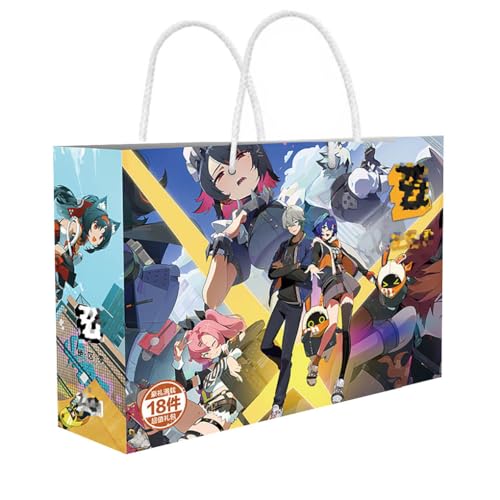 16 Zenles Zero Zone Lucky Bag Deko | Spiel Figur Acryl Stand, Aufkleber, Karten, Armband, Poster, Abzeichen, Lesezeichen | Zenles Zero Zone Merch Box Set von JUSONGKWCP