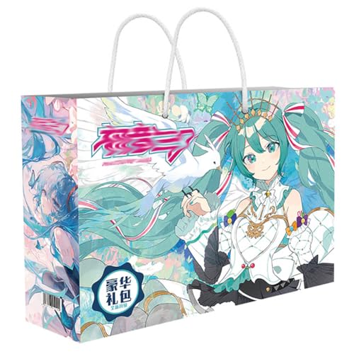 18 HatsuneMiku Lucky Bag Deko | Anime Figur Acryl Stand, Aufkleber, Karten, Armband, Poster, Abzeichen, Lesezeichen | HatsuneMiku Merch Box Set von JUSONGKWCP