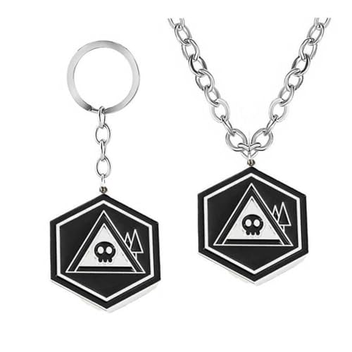 2 Pcs Murders UziDrone Schlüsselanhänger Halskette Uzi Cyn V J N Cosplay Accessories Anhänger Kette Kostüm Jewellery (Mehrfarbig-2PCS) von JUSONGKWCP