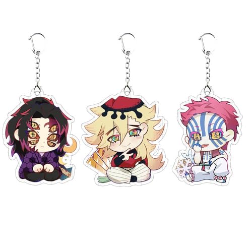 3 Kokushibo&Douma&Akaza Schlüsselanhänger Anime Figur Cosplay Zubehör Ghost Killing Niedlich Acryl Anhänger Set 3 Kokushibo&Douma&Akaza Schlüsselanhänger Anime Figur Cosplay Zubehör Ghost Killing Niedlich Acryl Anhänger Set von JUSONGKWCP