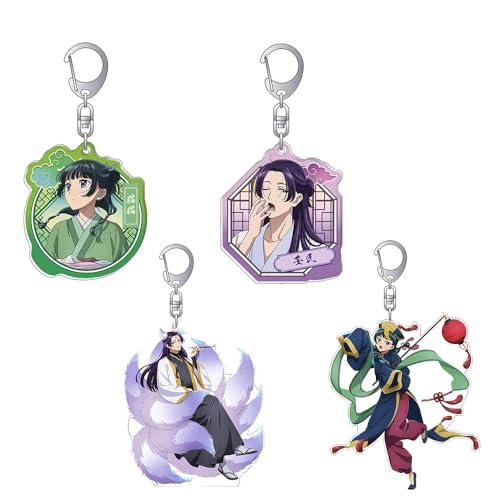4 Pcs Apothecary Diaries Schlüsselanhänger Anime Figur Mamao Cosplay Zubehör Die Tagebücher Apothekerin Acryl Anhänger Set von JUSONGKWCP