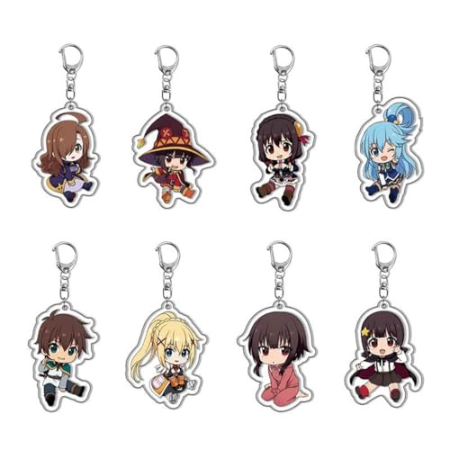 8 Pcs Explosion for This Wonderful World Schlüsselanhänger Anime KonoSubas Figur Cosplay Zubehör KonoSubas Acryl Anhänger Set 8 Pcs Explosion for This Wonderful World Schlüsselanhänger Anime KonoSubas Figur Cosplay Zubehör KonoSubas Acryl Anhänger Set von JUSONGKWCP