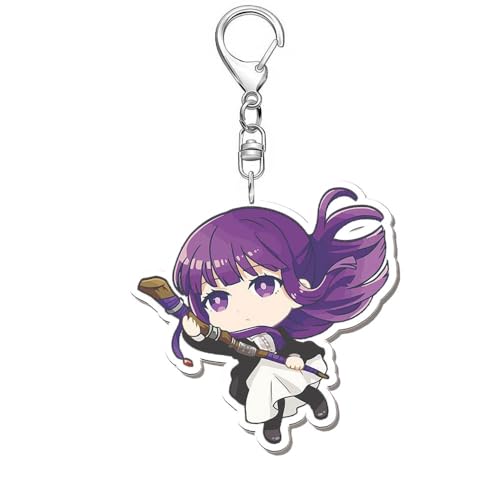 Frieren Schlüsselanhänger Anime Figur Frieren Cosplay Accessories Süße Keychain Frieren Acryl Kette (Mehrfarbig-3) von JUSONGKWCP