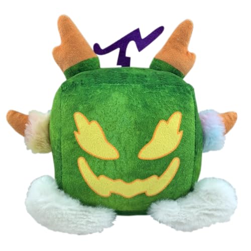 Fruit Blox Dragon Plush Fruit Blox Action Figures Niedlich Plüschpuppe Quadratisches Plüsch Kissen Party Deko Doll (Green) von JUSONGKWCP