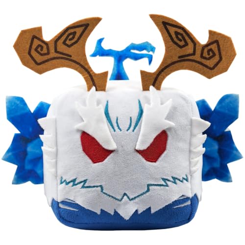 Fruit Blox Dragon Plush Fruit Blox Action Figures Niedlich Plüschpuppe Quadratisches Plüsch Kissen Party Deko Doll (White) von JUSONGKWCP