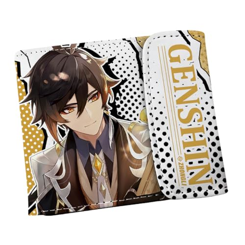 Gen Shin PU Leder Geldbörse | Stilvolle Bifold Kartenhalter Geldbörse Mit Reißverschluss Münztasche | Multicard Wallets Münzgeldbörse Für Bargeld, Münzen, Karten (Mehrfarbig-1) von JUSONGKWCP