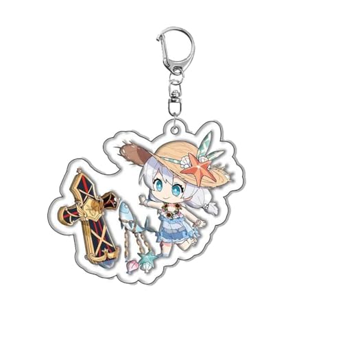 Hon Kai Impact Figure Schlüsselanhänger Anime Figur Cosplay Accessories Keychain Hon Kai Impact 3 Acryl Chain (White-4) von JUSONGKWCP