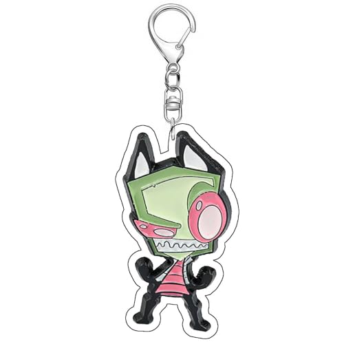 InvaderZIMS Schlüsselanhänger Gir Figur Cosplay Accessories InvaderZIMS Acryl Anhänger Keychain Collections (4) von JUSONGKWCP