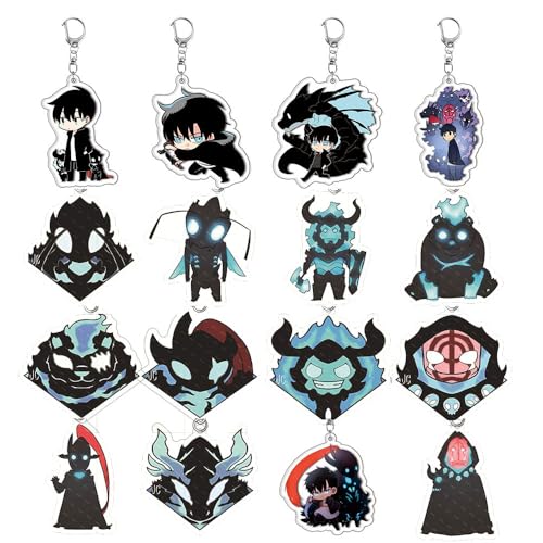 JUSONGKWCP 16 Pack Solo Levelings Schlüsselanhänger Anime Figur Cosplay Zubehör Solo Levelings Anhänger Deko, Acryl JUSONGKWCP 16 Pack Solo Levelings Schlüsselanhänger Anime Figur Cosplay Zubehör Solo Levelings Anhänger Deko, Acryl von JUSONGKWCP