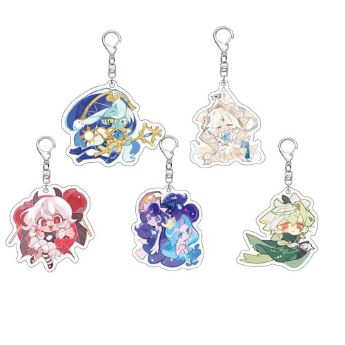 5 Cookies Schlüsselanhänger Cookie Figur Cosplay Zubehör Schlüsselbund Acryl Anhänger Keychain Set 5 Cookies Schlüsselanhänger Cookie Figur Cosplay Zubehör Schlüsselbund Acryl Anhänger Keychain Set von JUSONGKWCP