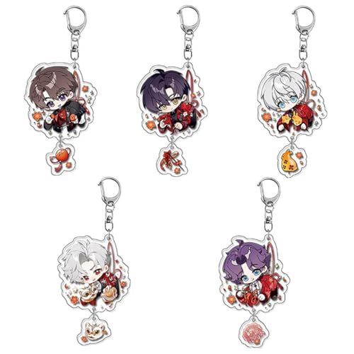 5 Love&Deepspace Schlüsselanhänger Figur Qinche Sylus Cosplay Zubehör Schlüsselbund Acryl Anhänger Keychain Set 5 Love&Deepspace Schlüsselanhänger Figur Qinche Sylus Cosplay Zubehör Schlüsselbund Acryl Anhänger Keychain Set von JUSONGKWCP
