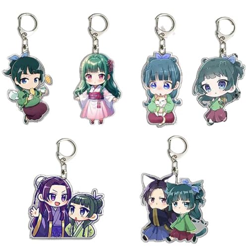 6 Die Tagebücher Apothekerin Schlüsselanhänger Anime Figur Mamao Cosplay Zubehör Apothecary Diaries Acryl Anhänger Set von JUSONGKWCP