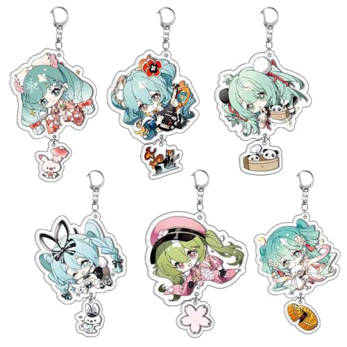 6 HatsuneMiku Schlüsselanhänger Music Game Figur HatsuneMiku Cosplay Zubehör Cute Acryl Keychain Anhänger Set 6 HatsuneMiku Schlüsselanhänger Music Game Figur HatsuneMiku Cosplay Zubehör Cute Acryl Keychain Anhänger Set von JUSONGKWCP