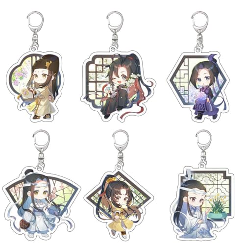 6 Mo Dao Zu Shi Anhänger Anime Figur Cosplay Zubehör Grandmaster of Demonic Cultivations Acryl Keychain von JUSONGKWCP