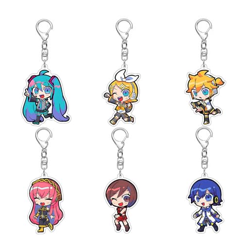6 Project Sekais Schlüsselanhänger Music Game Figur HatsuneMiku Cosplay Zubehör Cute Acryl Keychain Anhänger Set 6 Project Sekais Schlüsselanhänger Music Game Figur HatsuneMiku Cosplay Zubehör Cute Acryl Keychain Anhänger Set von JUSONGKWCP