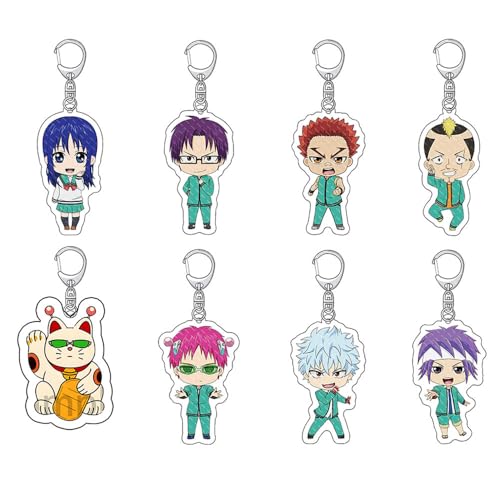 8 Saikik Schlüsselanhänger Anime Figur Saikik Cosplay Zubehör Cute Saikik Acryl Keychain Anhänger Set 8 Saikik Schlüsselanhänger Anime Figur Saikik Cosplay Zubehör Cute Saikik Acryl Keychain Anhänger Set von JUSONGKWCP