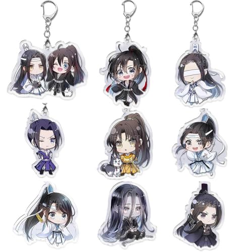 JUSONGKWCP 9 Grandmaster of Demonic Cultivations Schlüsselanhänger Anime Figur Cosplay Zubehör Mo Dao Zu Shi Acryl Anhänger Set JUSONGKWCP 9 Grandmaster of Demonic Cultivations Schlüsselanhänger Anime Figur Cosplay Zubehör Mo Dao Zu Shi Acryl Anhänger Set von JUSONGKWCP