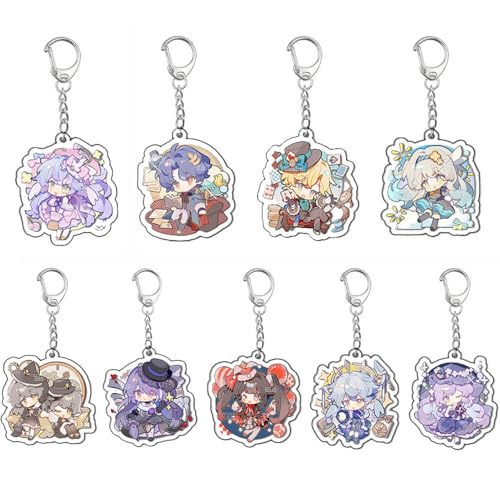 9 Honkais Stars Rail Schlüsselanhänger Game Figur Cosplay Accessories Honkais Stars Rail Figuren Acryl Anhänger Set Merch 9 Honkais Stars Rail Schlüsselanhänger Game Figur Cosplay Accessories Honkais Stars Rail Figuren Acryl Anhänger Set Merch von JUSONGKWCP