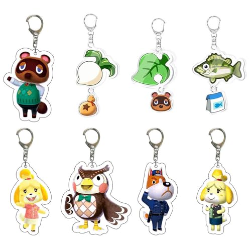 Animal Crossed Schlüsselanhänger Figur Cosplay Zubehör Animal Crossed Anhänger Deko, Acryl 8 Pack Animal Crossed Schlüsselanhänger Figur Cosplay Zubehör Animal Crossed Anhänger Deko, Acryl 8 Pack von JUSONGKWCP