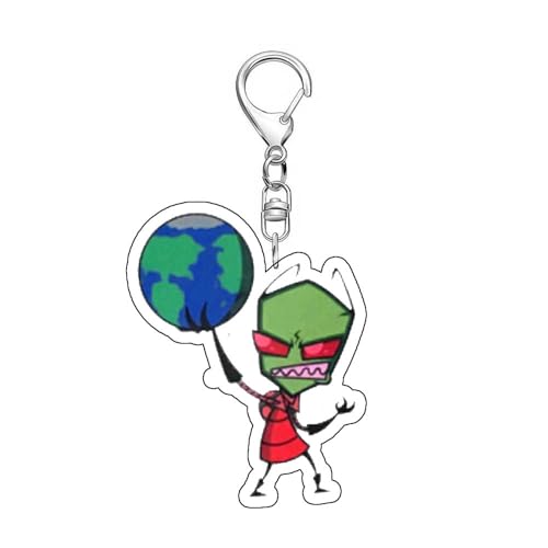 InvaderZIMS Schlüsselanhänger Gir Figur Cosplay Accessories InvaderZIMS Acryl Anhänger Keychain Collections (3) von JUSONGKWCP