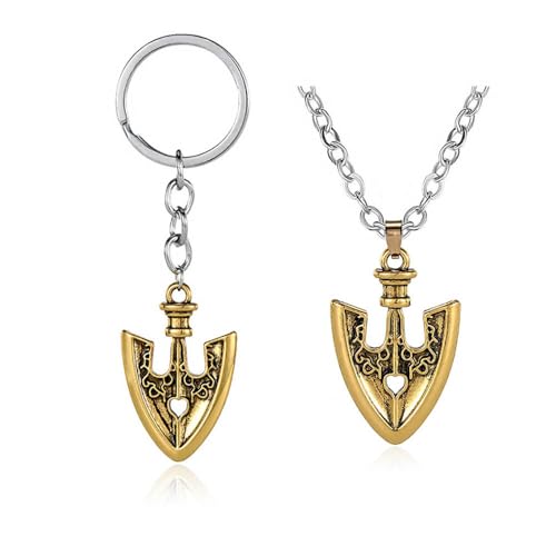JoJoAdventure Arrow Schlüsselanhänger Halskette Anime Figuren Cosplay Accessories Anhänger Kette Kostüm Jewellery (Mehrfarbig-2PCS) von JUSONGKWCP